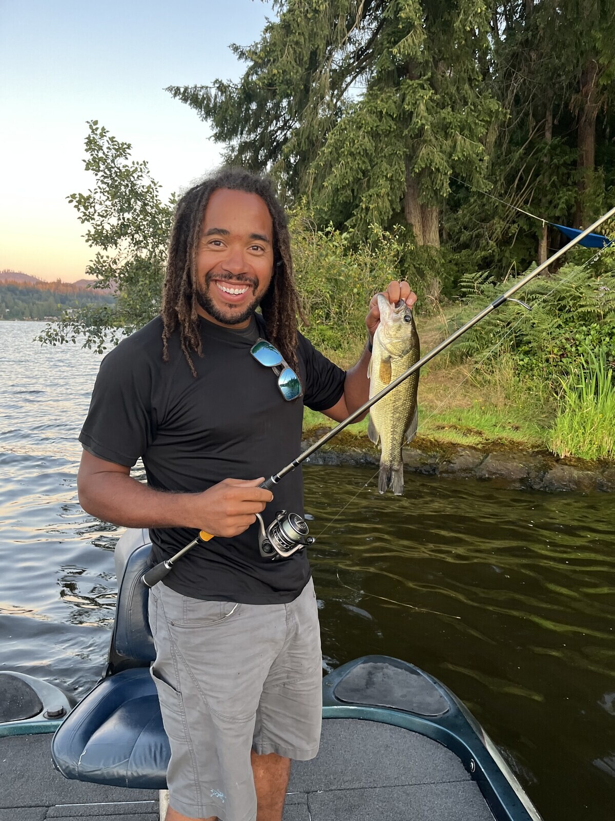 RD Means with a catch on the lake