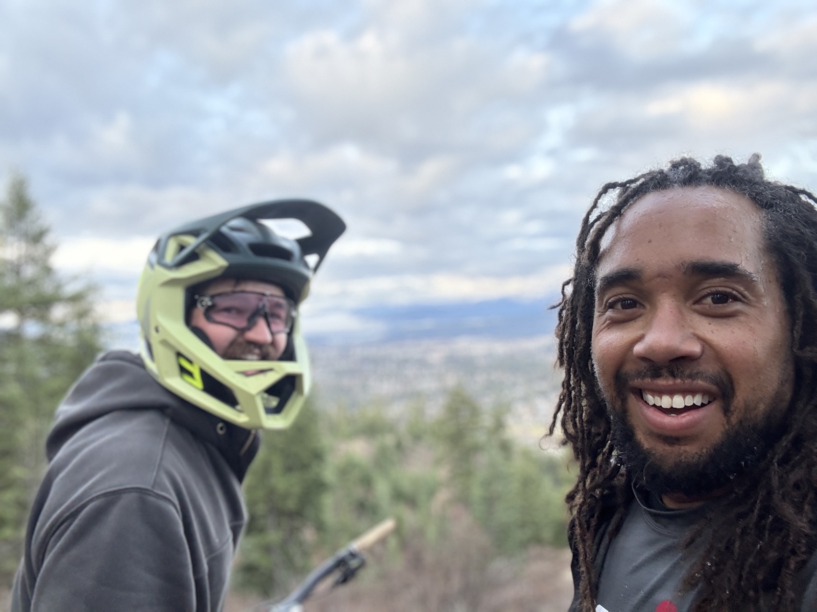 RD Means after a mountain bike climb